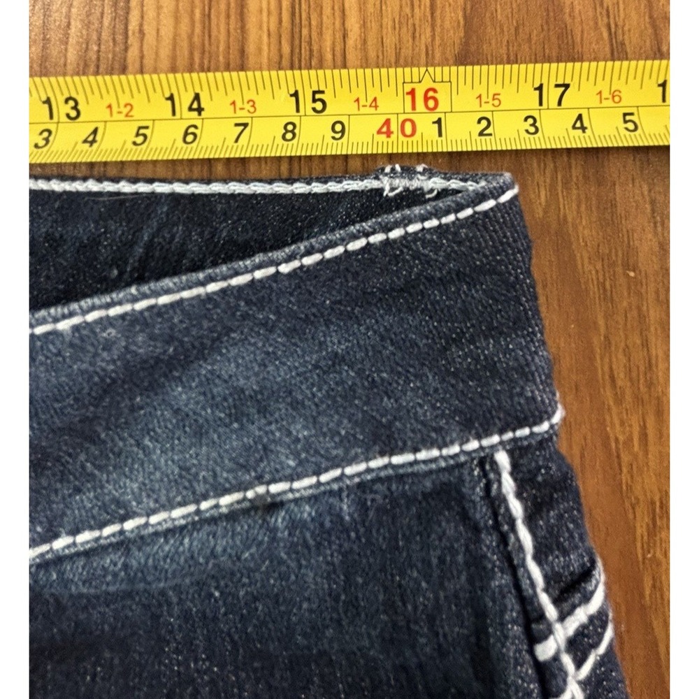 One 5‎ One Denim Jeans Womens Size 10 Dark Wash 90s Embellished Rhinestone - Picture 10 of 11
